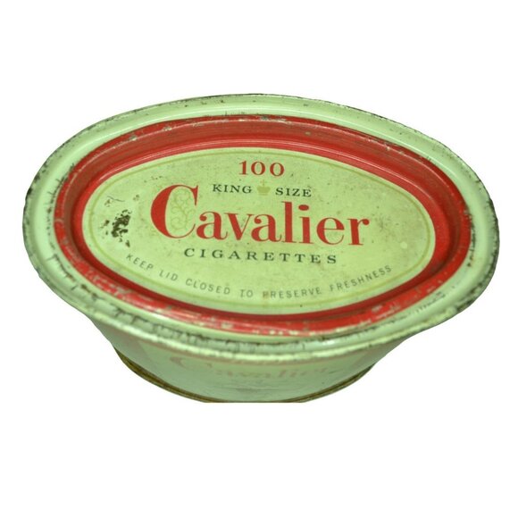 Cavalier 100's Cigarette Tin Vintage RJ Reynolds North Carolina Collectible - Picture 4 of 5